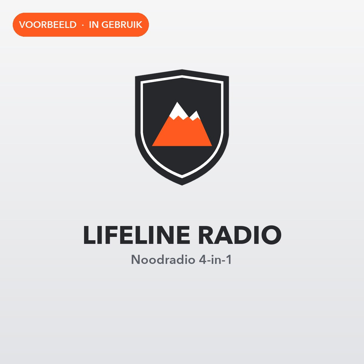 Lifeline Radio in gebruik